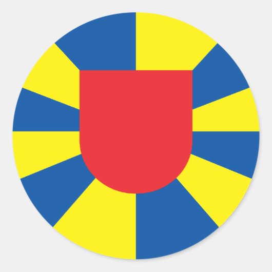 west-vlaanderen, België Ronde Sticker (Voorkant)