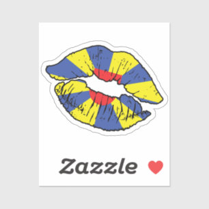 West-Vlaanderen West-Vlaanderen Lippenstift Liefde Sticker