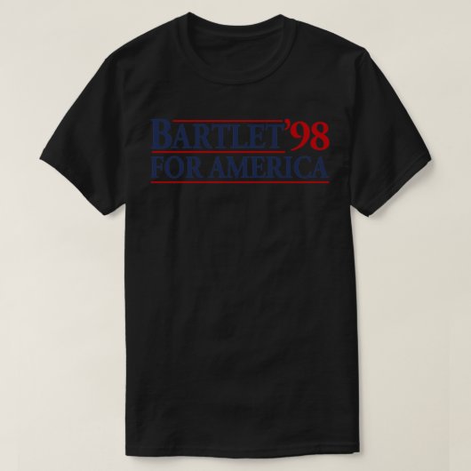 West Wing Bartlet For America 1998 Lightweight Hoo T-shirt (Design voorkant)