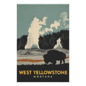 West Yellowstone Montana Bison Perfect Poster (Voorkant)