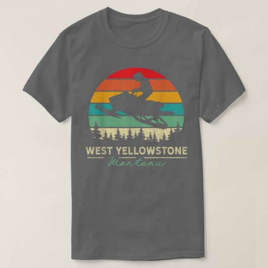 West Yellowstone Montana Snowmobile Riding Cool Sn T-shirt (Design voorkant)