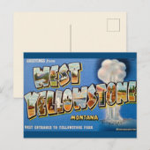 West Yellowstone National Park Ansichtkaart Briefkaart (Voorkant / Achterkant)