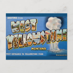 West Yellowstone National Park Ansichtkaart Briefkaart