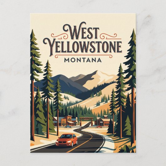 West Yellowstone VS Briefkaart (Voorkant)