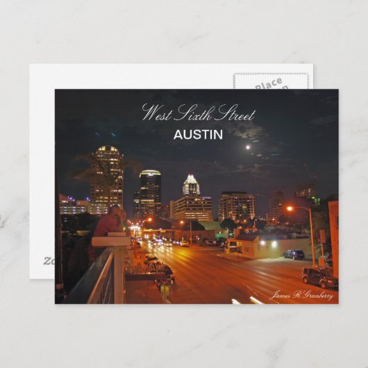 West Zesde Street Austin Post Card Briefkaart (Voorkant / Achterkant)