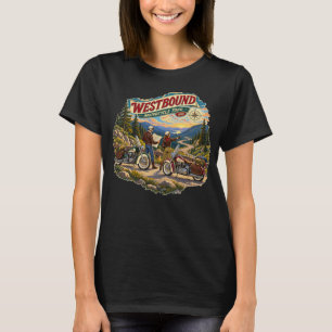 Westbound Motorfietstochten Vintage Americana Vrou T-shirt
