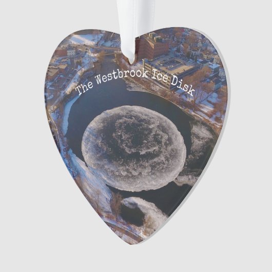 Westbrook Ice Disk Maine Ornament (voorkant)