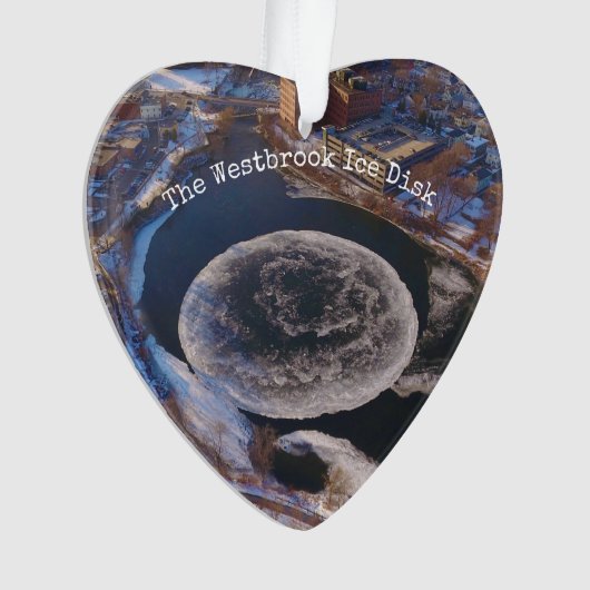 Westbrook Ice Disk Maine Ornament (voorkant)