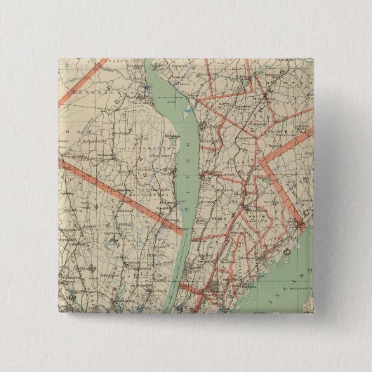 Westchester Co en omgeving Vierkante Button 5,1 Cm (Voorkant)