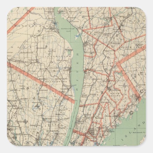 Westchester Co en omgeving Vierkante Sticker (Voorkant)