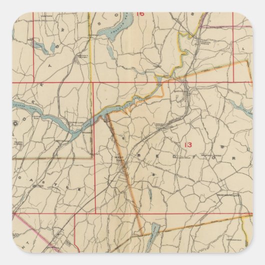 Westchester County, New York 2 Vierkante Sticker (Voorkant)