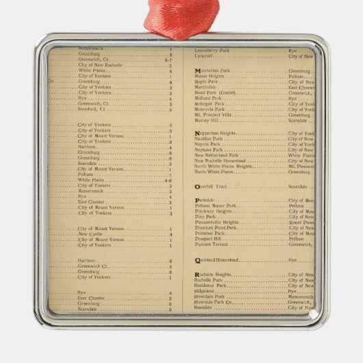 Westchester County, New York 4 Metalen Ornament (Voorkant)