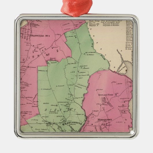 Westchester, NY Metalen Ornament (Voorkant)