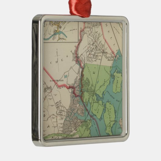 Westchester, Pelham City Metalen Ornament (Rechts)