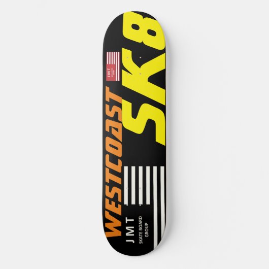 WESTCOAST SK8 8 1/2" Skateboarddek Persoonlijk Skateboard (Voorkant)