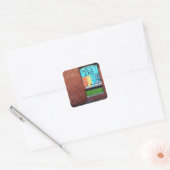 westelijk deel van de stadsmuur vierkante sticker (Envelop)