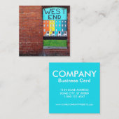 westelijk deel van de stadsmuur vierkante visitekaartje (Voorkant / Achterkant)