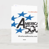 Westelijk halfrond, wie noemde Amerika? Wenskaart Kaart (Achterkant)