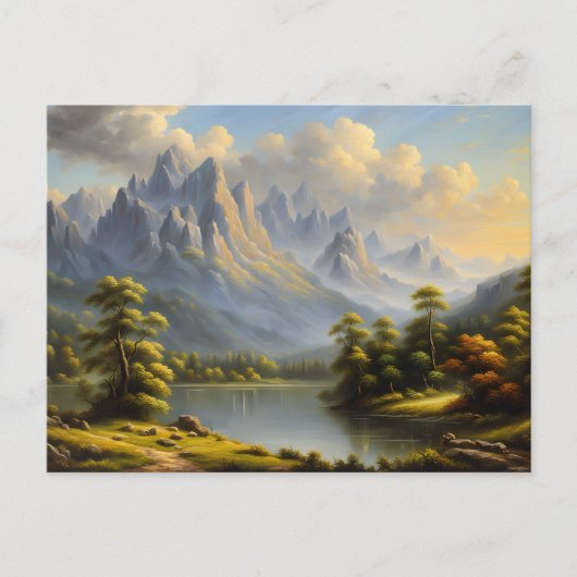 Westelijke Bergen en Rivier Briefkaart (Voorkant)