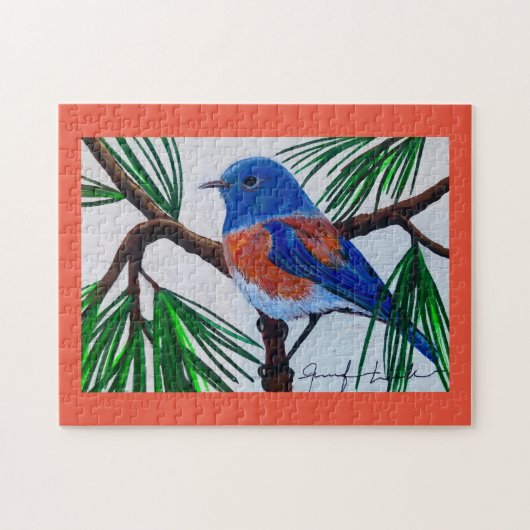 Westelijke Blauwstaartpuzzel Legpuzzel (Horizontaal)