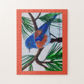 Westelijke Blauwstaartpuzzel Legpuzzel (Verticaal)