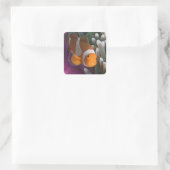 Westelijke Clown Anemoonvis Vierkante Sticker (Tas)