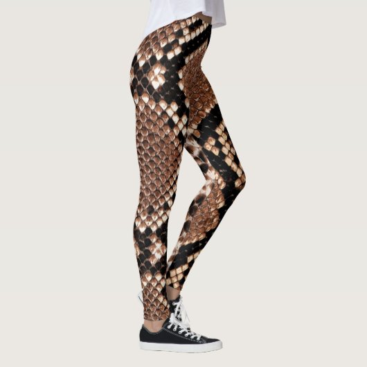 Westelijke Diamantratelslang Huid Leggings (Rechts)