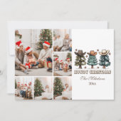 Westelijke Howdy Kerstmis 6 foto Feestdagenkaart (Voorkant)