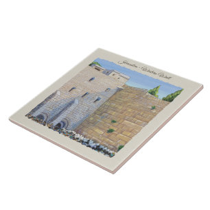 Westelijke Muur Kotel Gebed Jeruzalem Israël Kunst Tegeltje