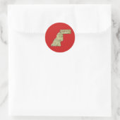 Westelijke Sahara Kaart Sticker (Tas)