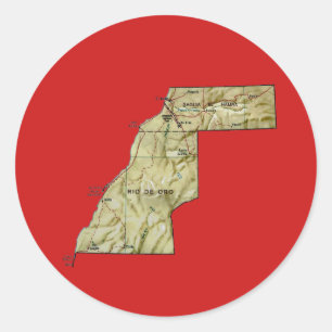 Westelijke Sahara Kaart Sticker