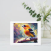 Westelijke Tanager Vogel, Briefkaart (Staand voorkant)