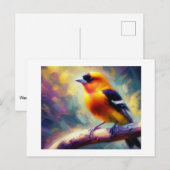 Westelijke Tanager Vogel, Briefkaart (Voorkant / Achterkant)