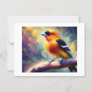 Westelijke Tanager Vogel, Briefkaart