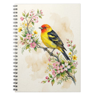 Westelijke Tanager vogel Notitieboek