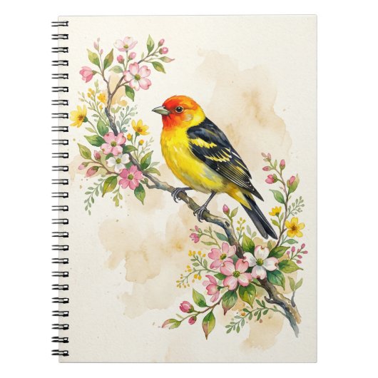 Westelijke Tanager vogel Notitieboek (Voorkant)