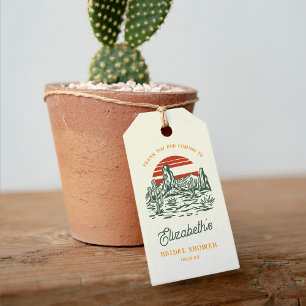 Westelijke Woestijn Bruidsdouche Cadeaulabel