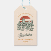 Westelijke Woestijn | Bruidsdouche Cadeaulabel (Voorkant)
