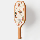 Westelijke Woestijn Cactus Unieke Gepersonaliseerd Pickleball Paddle (Links)