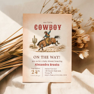 Westelijke Woestijn Cowboy Baby Borrel Kaart