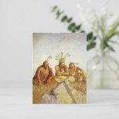  Westen, Guardians War of Peace by NC Wyeth Briefkaart (Staand voorkant)