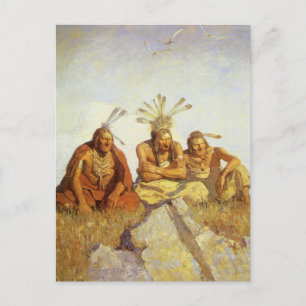 Westen, Guardians War of Peace by NC Wyeth Briefkaart