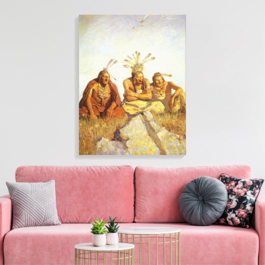 Westen, Guardians War of Peace by NC Wyeth Canvas Afdruk (Insitu (Woonkamer))