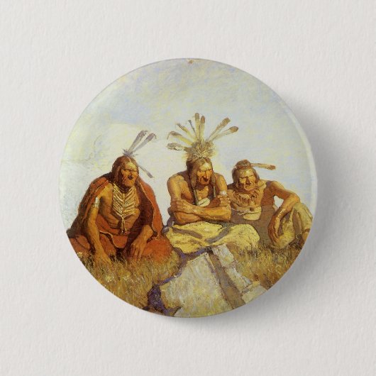 Westen, Guardians War of Peace by NC Wyeth Ronde Button 5,7 Cm (Voorkant)