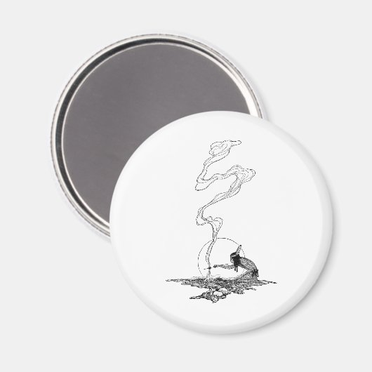  Westen, Indiaan in zijn eenzaamheid door NC Wyeth Magneet (Voorkant / Achterkant)