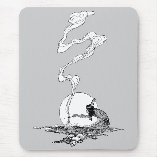  Westen, Indiaan in zijn eenzaamheid door NC Wyeth Muismat (Voorkant)