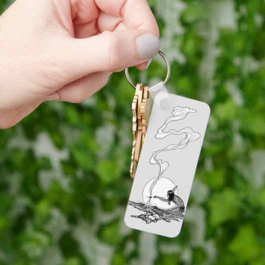  Westen, Indiaan in zijn eenzaamheid door NC Wyeth Sleutelhanger (Hand)