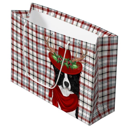 Wester Pset en Border Collie Hondenliefhebber Holi Groot Cadeauzakje (Voorkant Gekanteld)