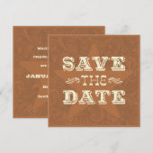 Wester sparen de Datum (twee kanten) Donkerbruin Save The Date (Voorkant / Achterkant)