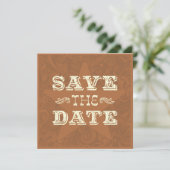 Wester sparen de Datum (twee kanten) Donkerbruin Save The Date (Staand voorkant)